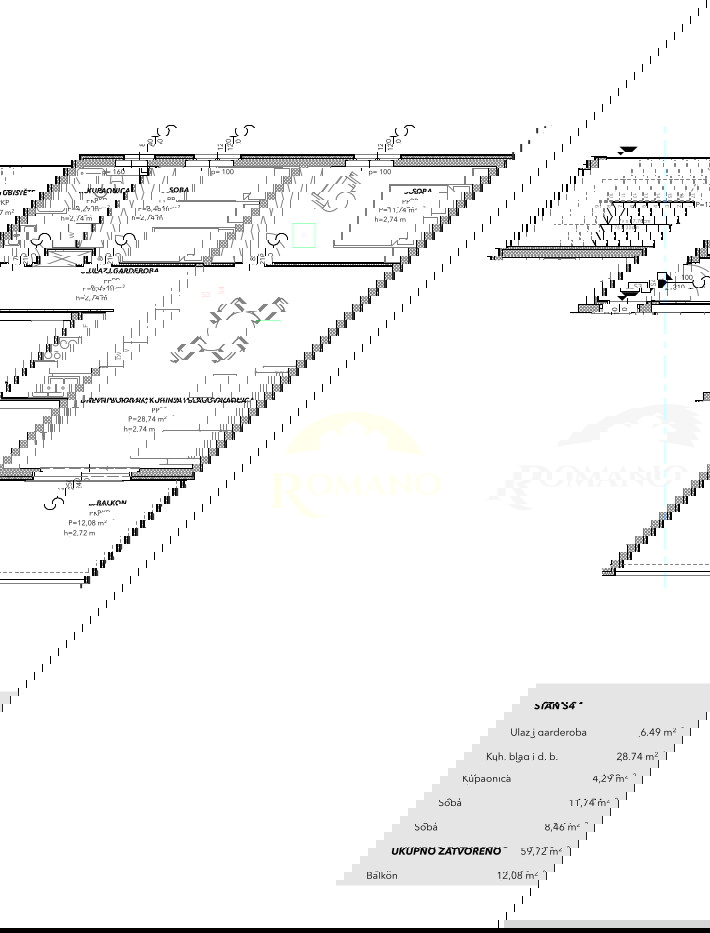 Appartamento bilocale con vista mare a Čiovo, zona Salduna vicino al campeggio Rožac - 64 m2